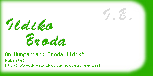 ildiko broda business card